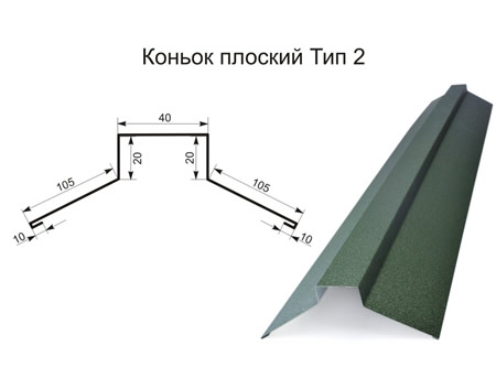 Конёк плоский тип 2