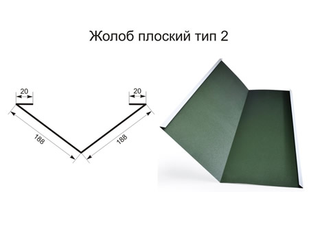 Жёлоб плоский тип 2